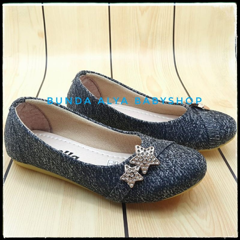 Sepatu Anak Perempuan Usia 1 2 3 4 5 6 Tahun HITAM Size 22 - 35 - Sepatu Pesta Anak Perempuan Casual