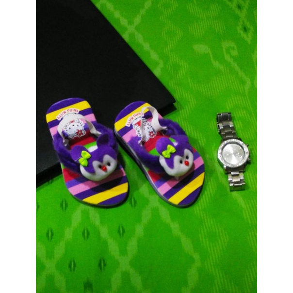 SANDAL BABY ANAK2 BONEKA SPON PELANGI LUCU [ EU 1 - 3 TAHUN ]