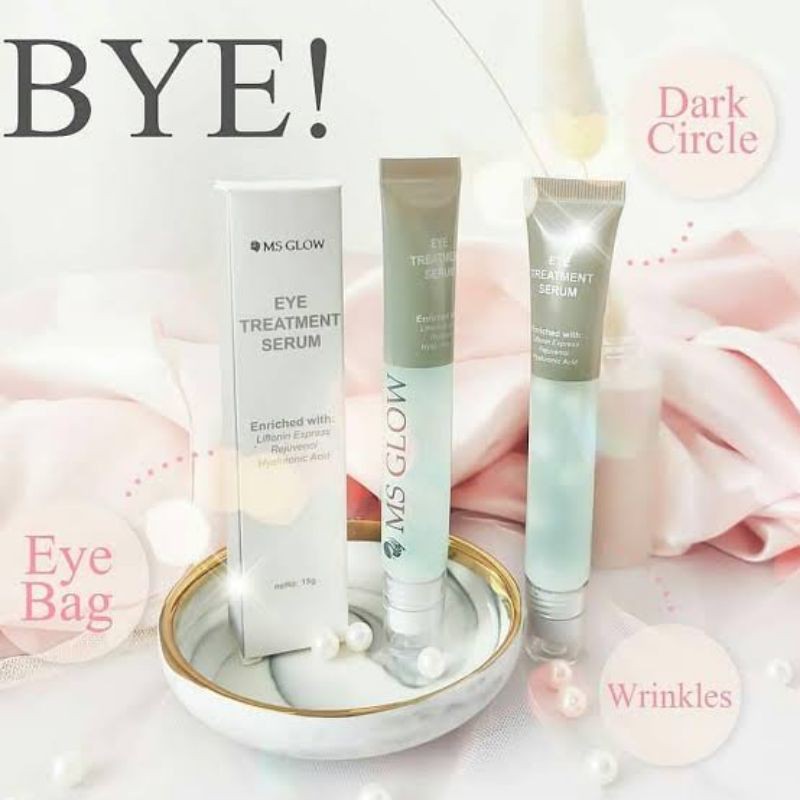 Ms Glow Eye Treatment Serum | Cream Penghilang Mata Panda