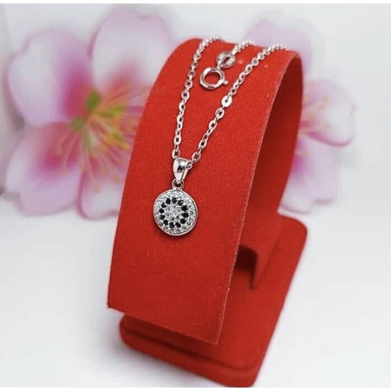 Kalung liontin perak 925 kalung wanita perak 925 lapis emas putih Sk44