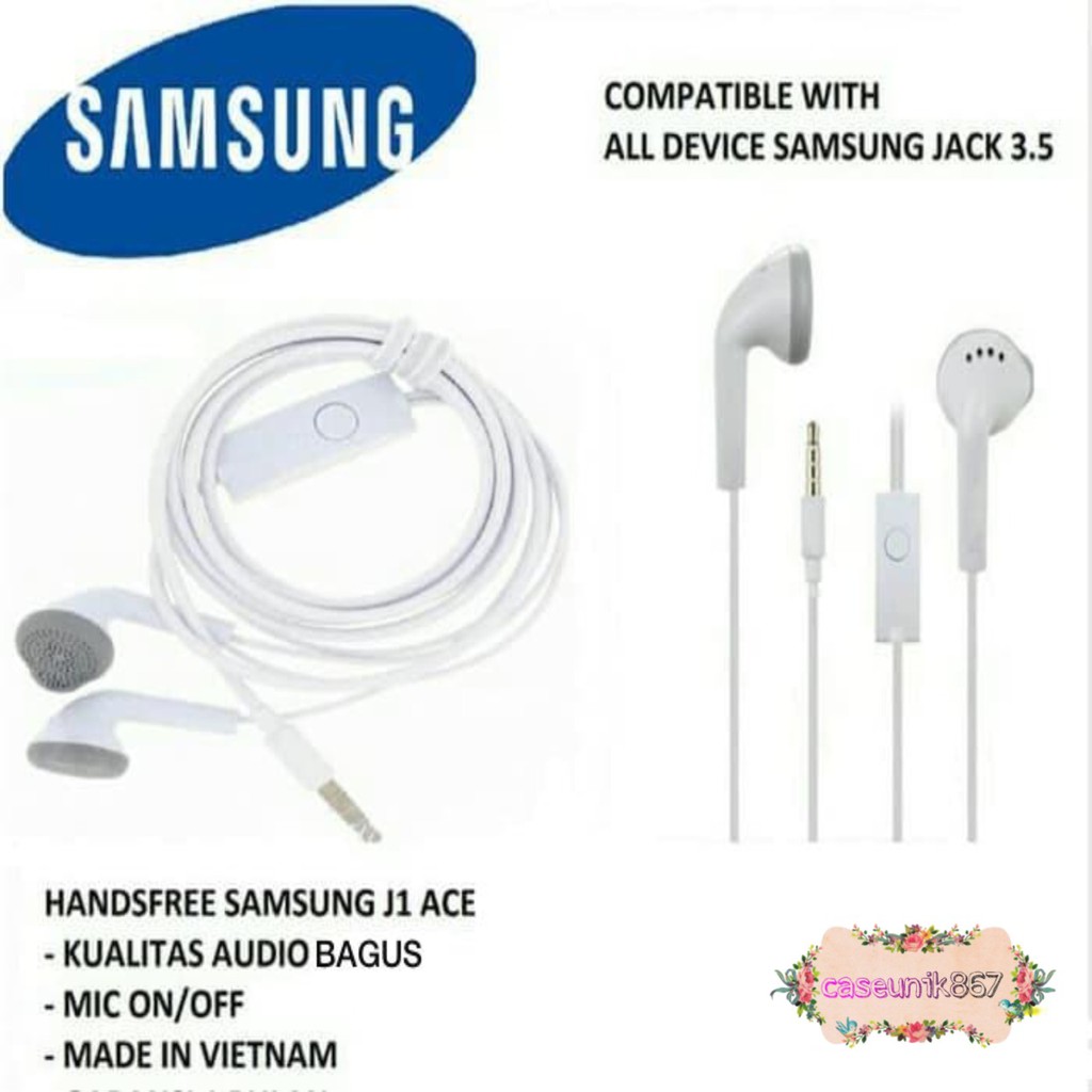 Headset Headsfree henset Hf Samsung J1ace , J2prime , J3 , J5 ,A10s , s5830 original VIETNAM CS1124