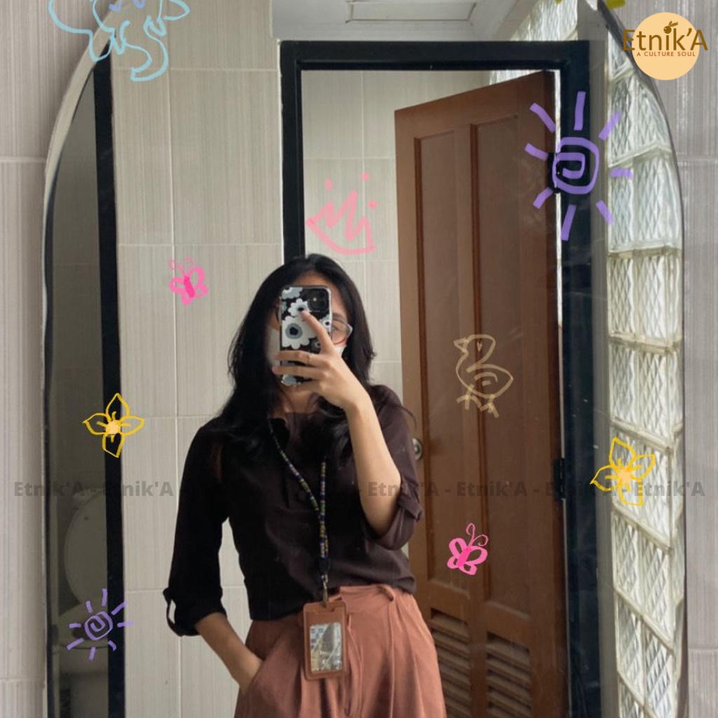 

Lanyard Tenun / Id Card Holder Tali - 3 Slot Kartu