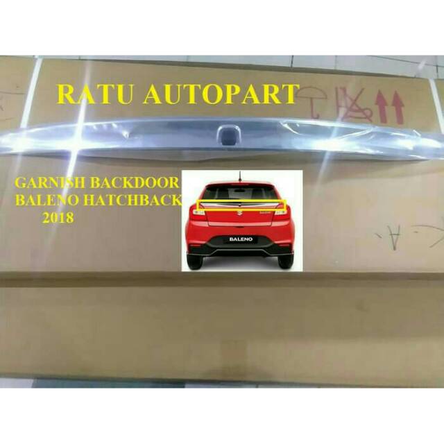 Garnish Chrome Belakang Suzuki Baleno Hatchback 2018