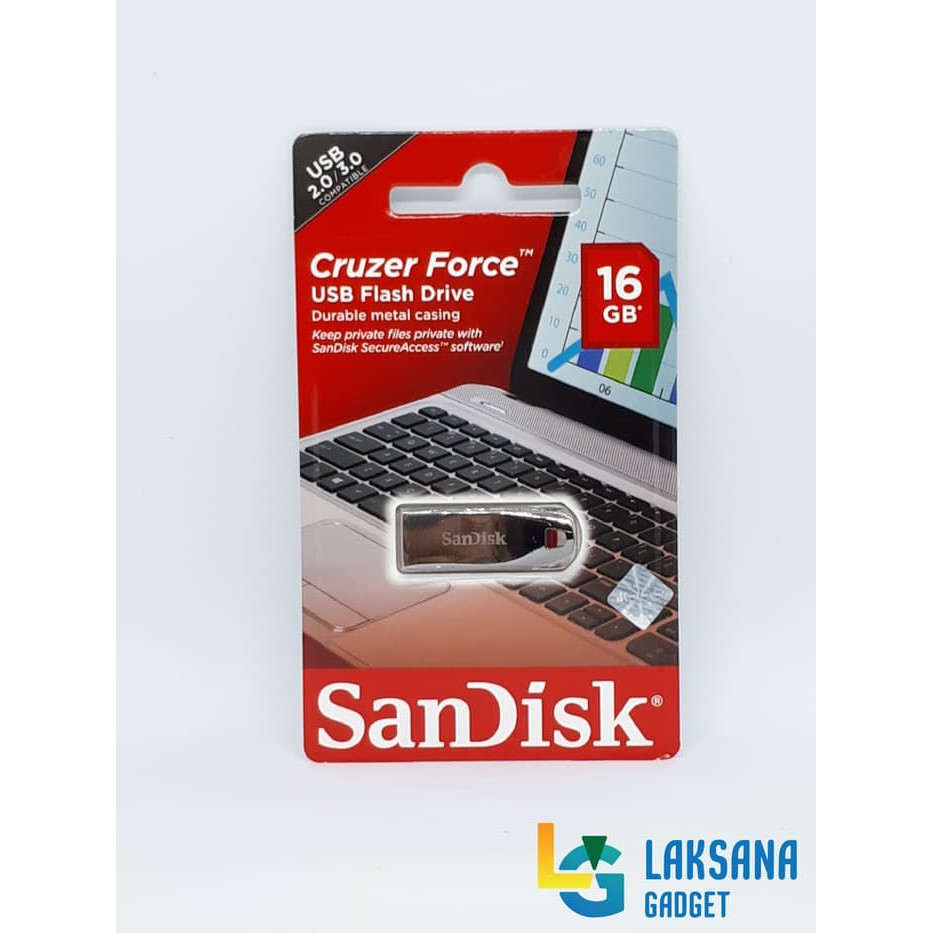 FLASHDISK SANDISK 16GB / USB FLASH 16GB / SANDISK CRUZER BLADE ORIGINAL