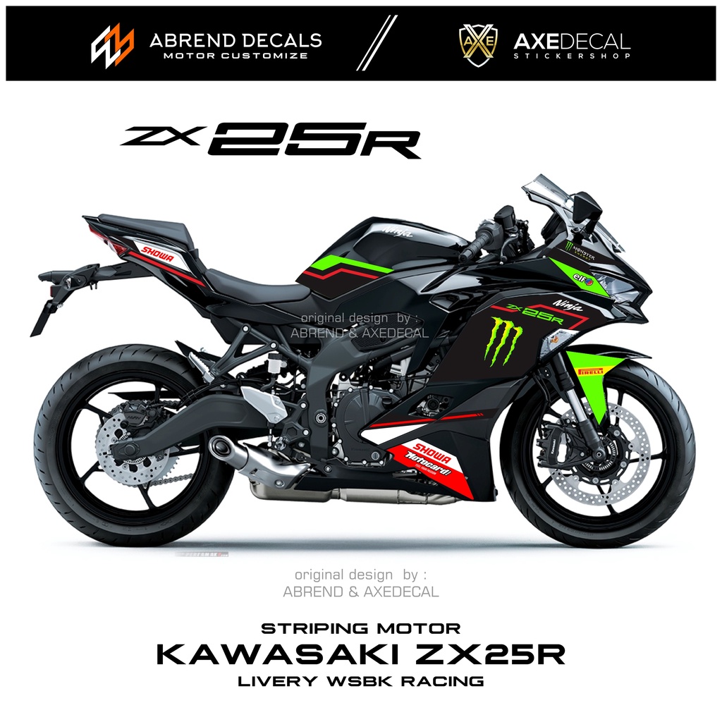 STRIPING ZX25R LIVERY KRT WSBK RACING TEAM / STIKER MOTOR KAWASAKI NINJA ZX 25R DESIGN CUSTOM / STOC