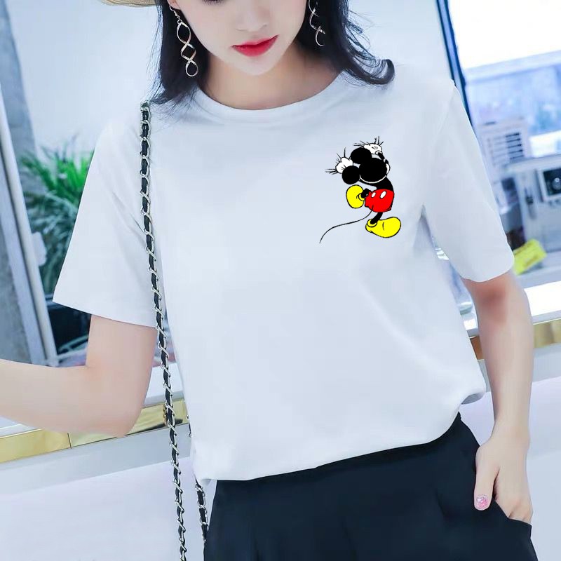 Kaos Jumbo Wanita XXL XL L M Jumbo Mickey Mouse Pocket