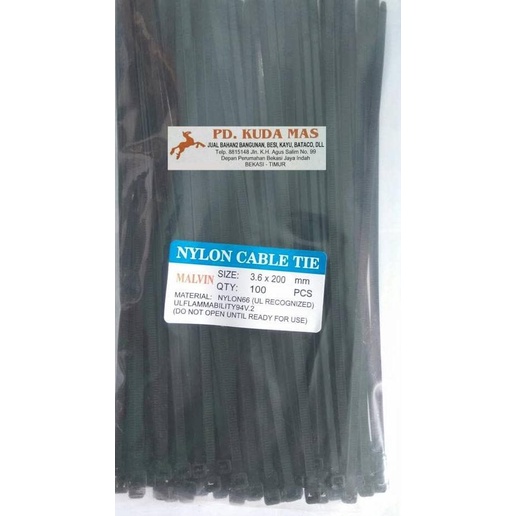 

✾ Cable Ties Nylon 20 cm Hitam ✻