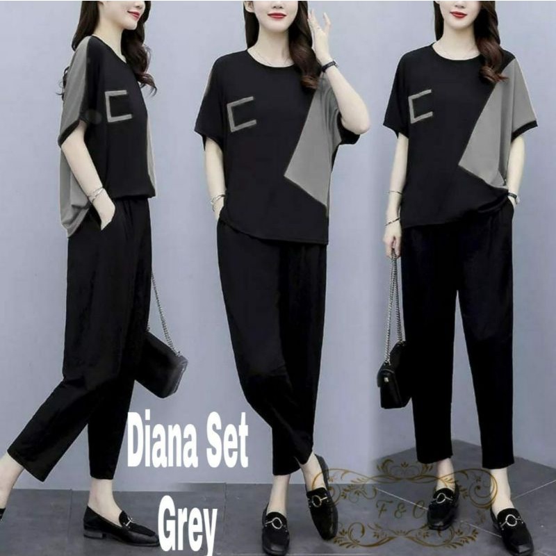 COD ✓ SETELAN FASHION WANITA / SETELAN SANTAI / 3 UKURAN  / SET DIANA