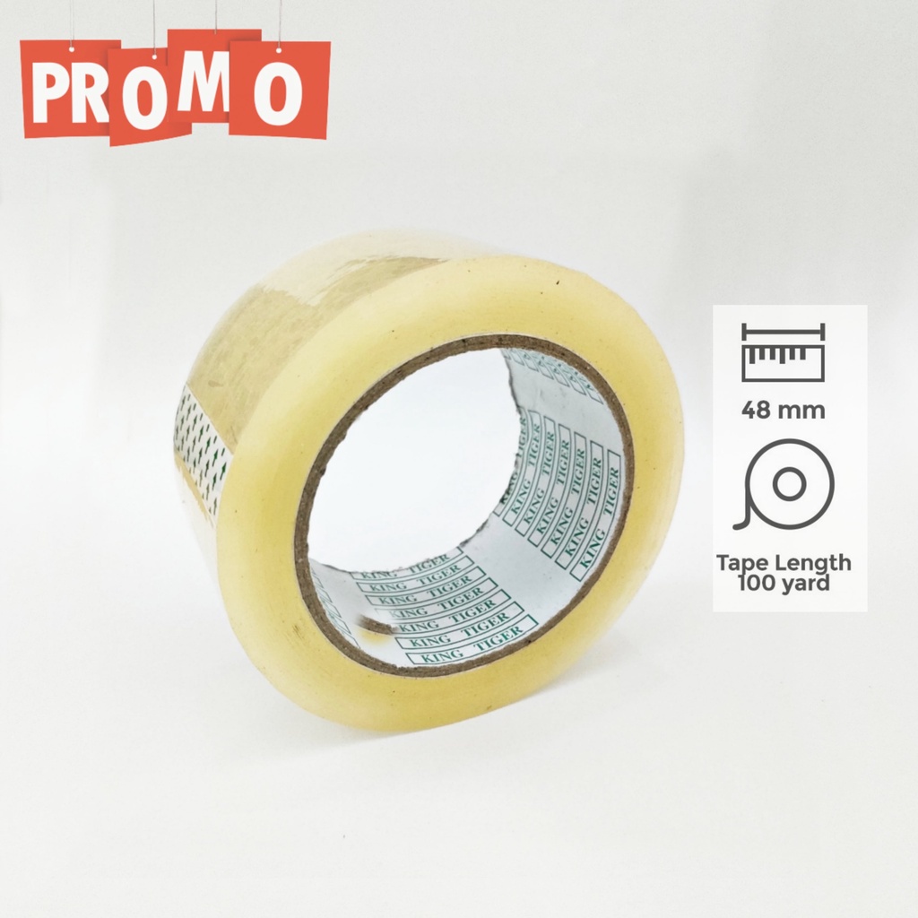 

Lakban Bening Dan Coklat / Opp Tape 48mm x 100 Yard x 48 Micron kuat tidak mudah putus