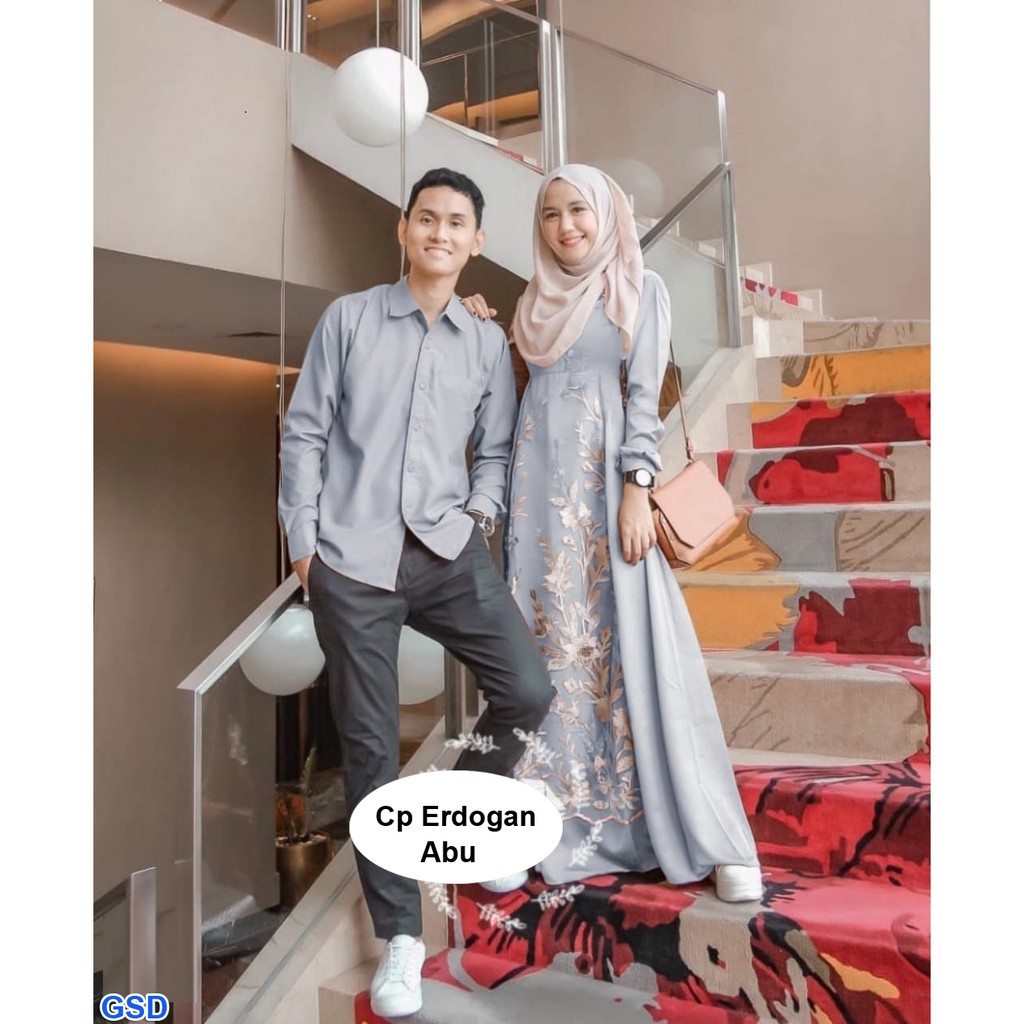 CP Erdogan/Diskon Baju Muslim Couple + Hijab Murah/Baju Couple Kondangan Best Seller