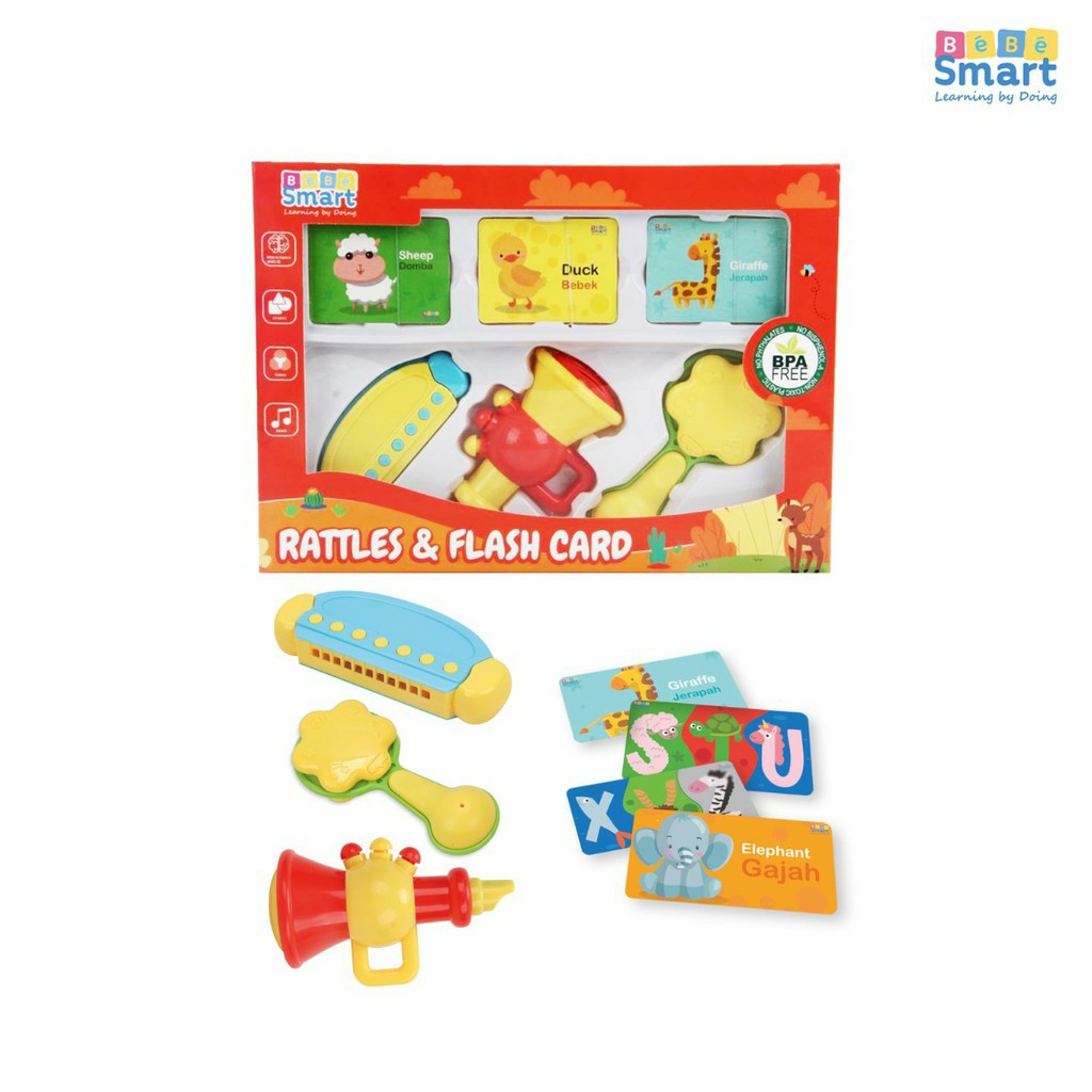 Bebe Smart Rattle &amp; Flash Card Mainan Anak - BBS903