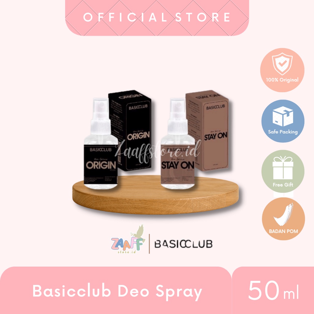 [FREE GIFT] BASICCLUB DEO SPRAY 50ML BASICCLUB DEODORANT SPRAY BASICCLUB STAY ON BASICCLUB ORIGIN