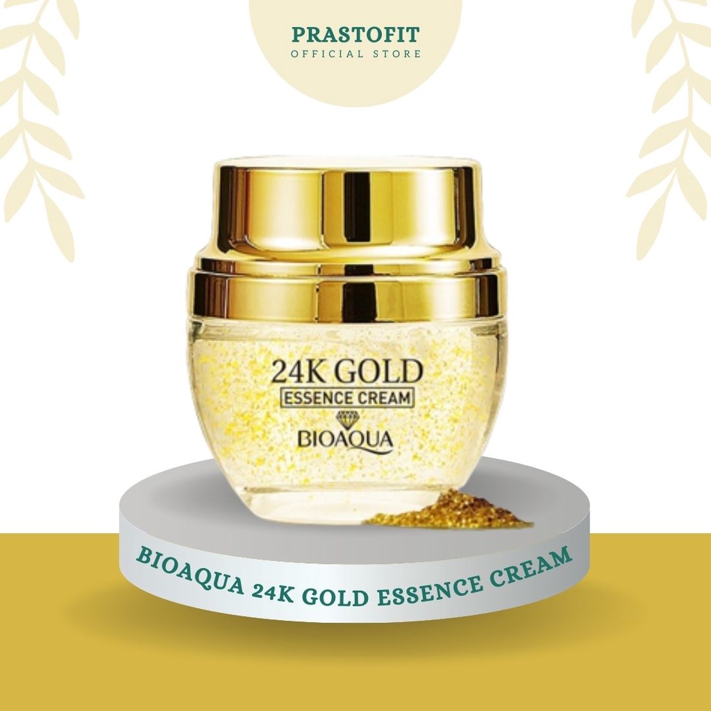 BIOAQUA 24k Gold Essence Cream 50g Krim Perawatan Wajah Glowing Cerah