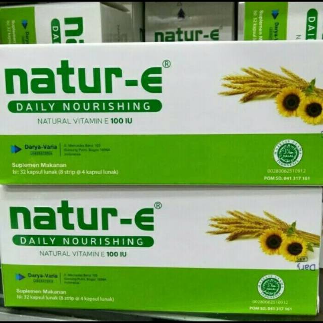 Natur E isi 32 kapsul hijau 100 iu