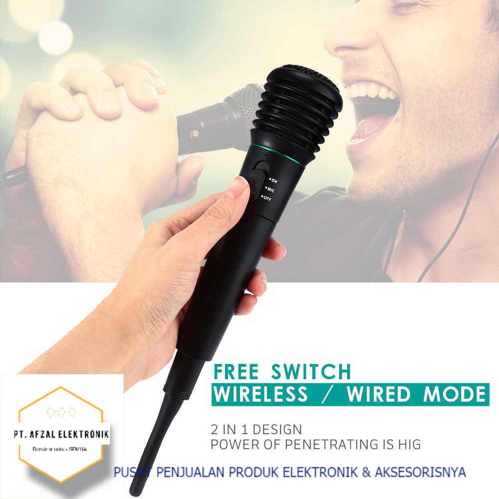 Mikrofon Profesional 2 in 1 Wireless Wired - WM-308