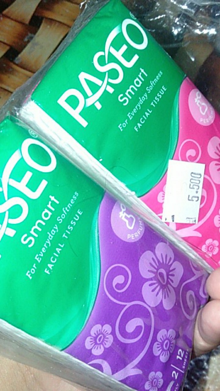 Tissue Paseo Pocket 2 Ply Isi 12 Sheets ( 1 Pack = 6 Bks Kecil )