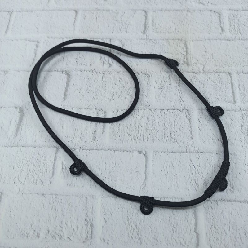 KALUNG TALI LILIN HITAM KAIT 5 BULAT