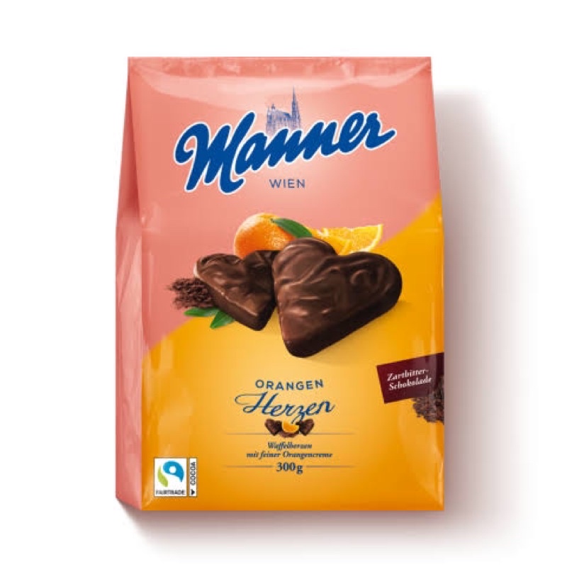 

Manner Orange Cream Chocolate Snack Import Eropa Coklat