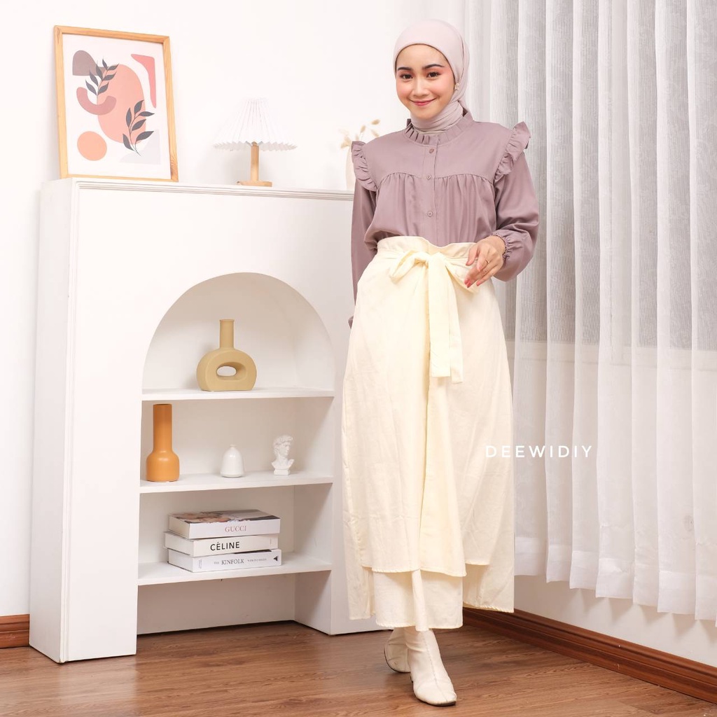 ROK PANJANG LINEN PREMIUM / ROK KOREA / ADELLE SKIRT DEEWIDIY