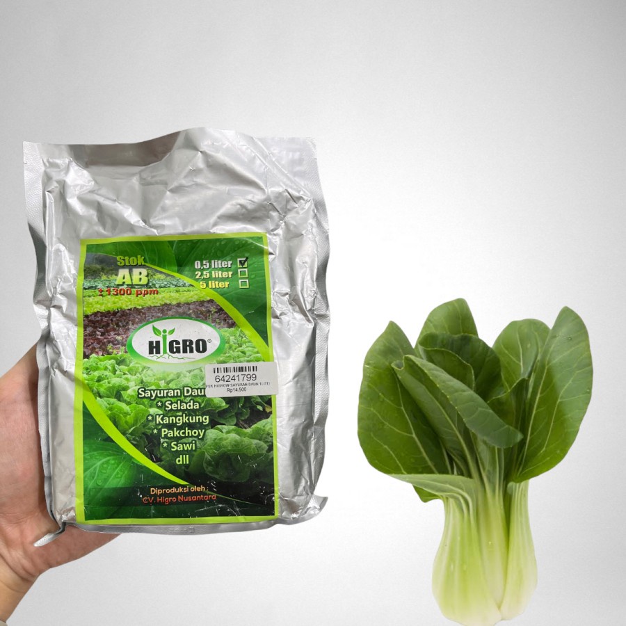 Nutrisi Hidroponik AB Mix Sayuran Daun 0,5 ltr / 275 gr HYGROW