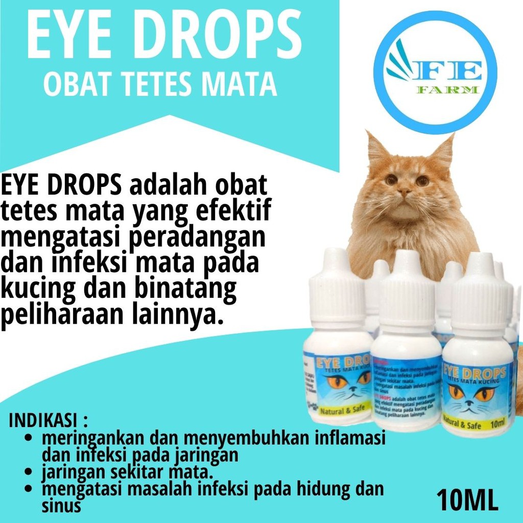 Obat Tetes Mata Kucing Kelinci Anjing Mata Iritasi Mata Belekan Eye Drops FEFARM