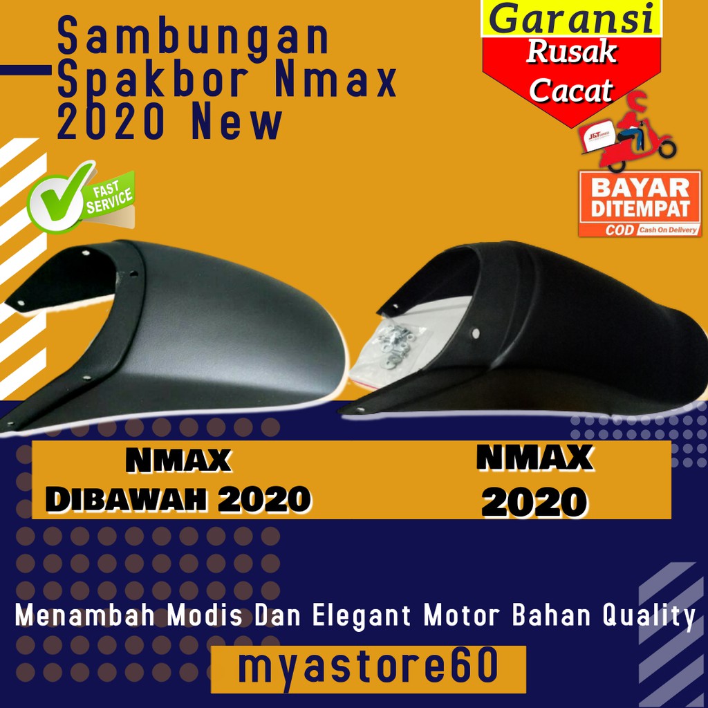 Sambungan Spakbor Nmax 2020 New / Mudflap All New Nmax 2020 Spakbor / Body Part Nmax 2020 Aksesoris