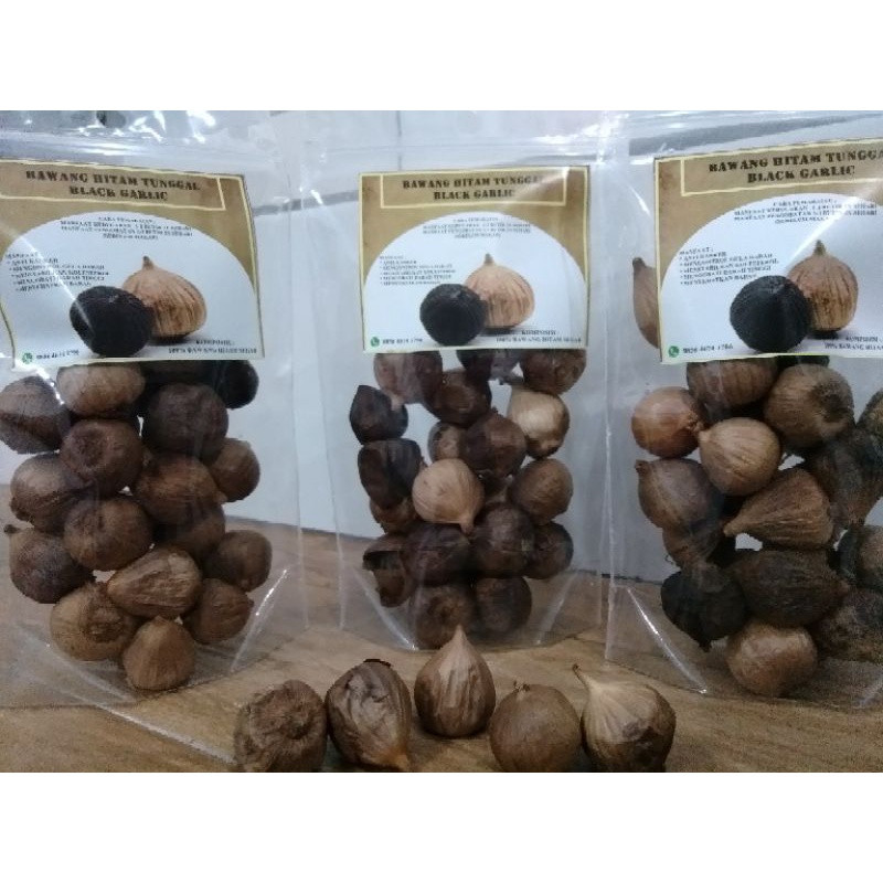 

bawang hitam / bawang lanang / bawang hitam lanang / black garlic 200 gram