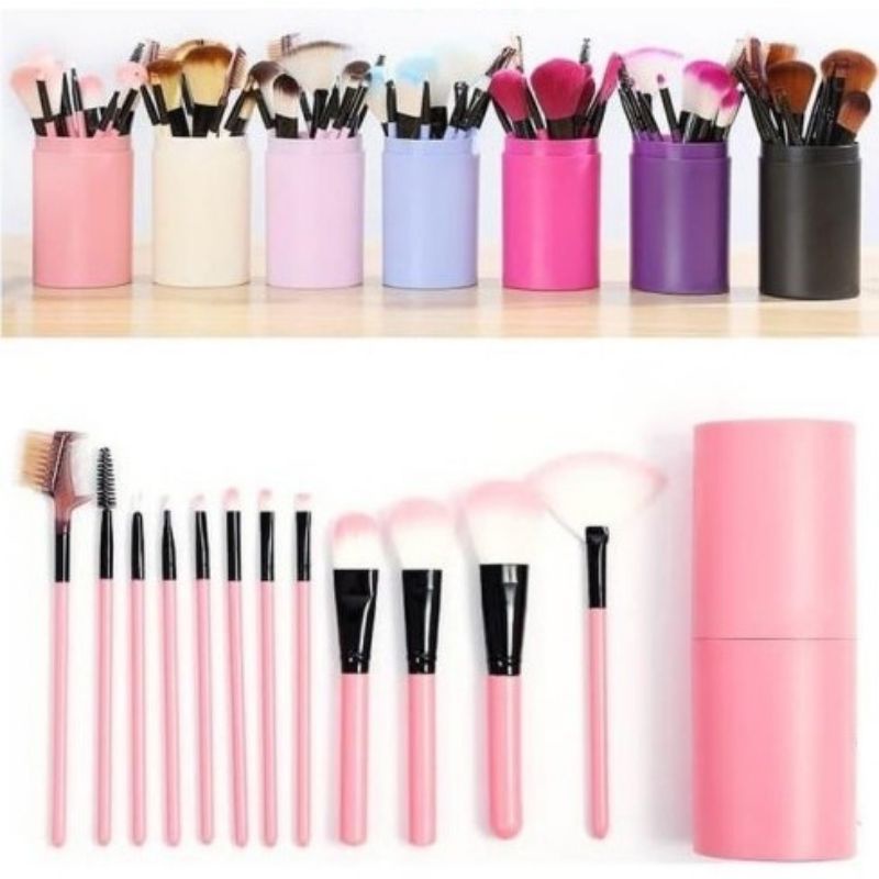 [COD] 12 in 1 Kuas Make Up Set / Make Up Brush Set Import / Kuas Bedak Make Up Tools