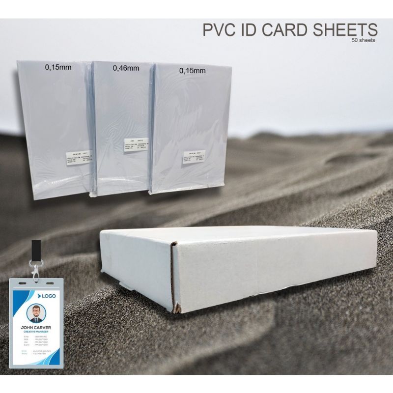 

PVC ID CARD Instant per 10 Sheets Tebal 0,76mm Inkjet A4 Kualitas Premium