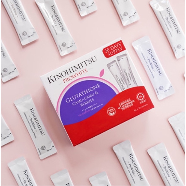 Kinohimitsu ProWhite 30 Days - 30 Sachets Halal Supplement Pemutih Collagen Kecantikan