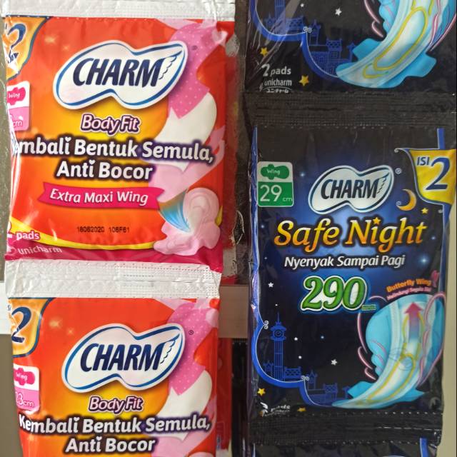 1 renceng CHARM Bodyfit & Nightwing pembalut