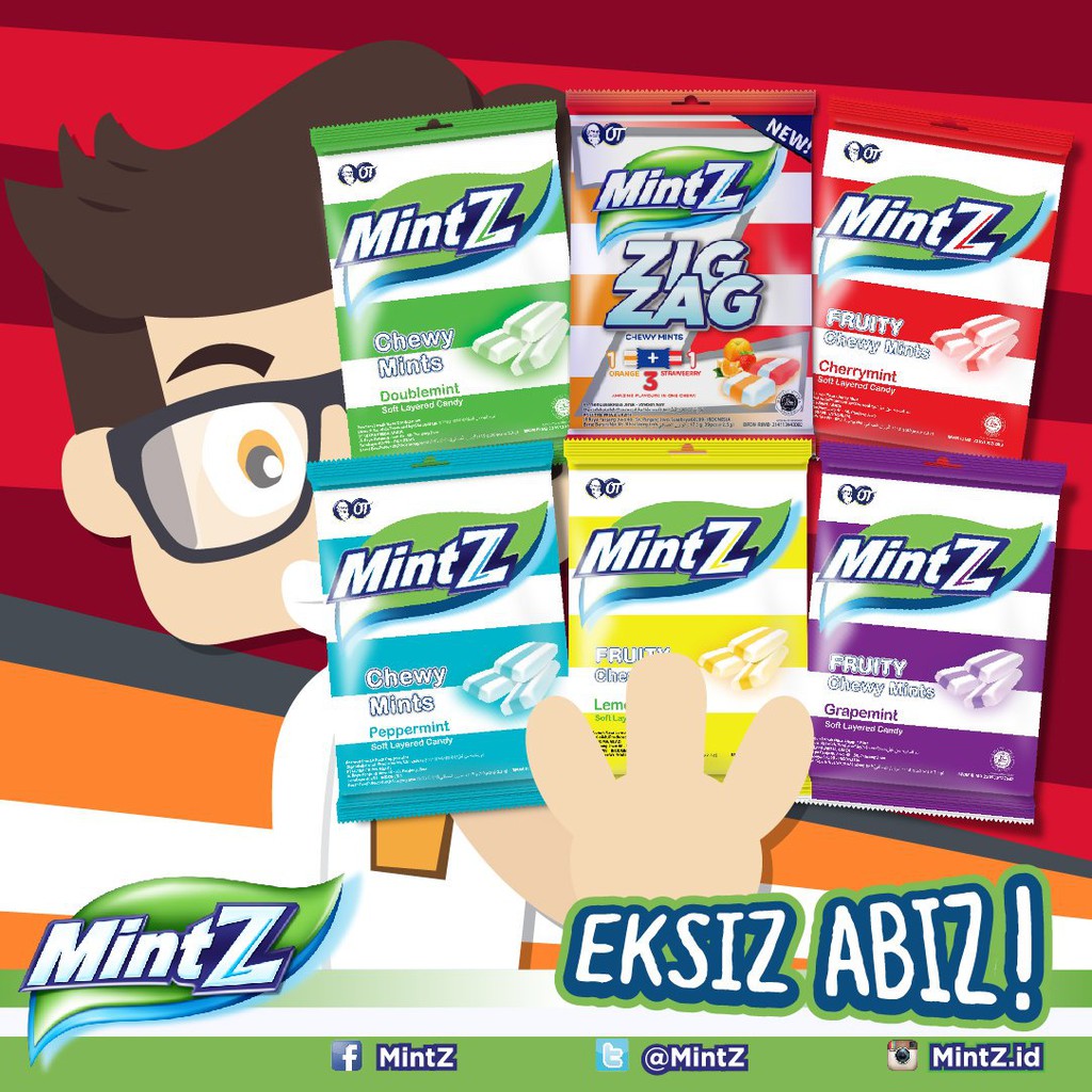 

MINTZ Permen Chewy Mint Fruity 115g