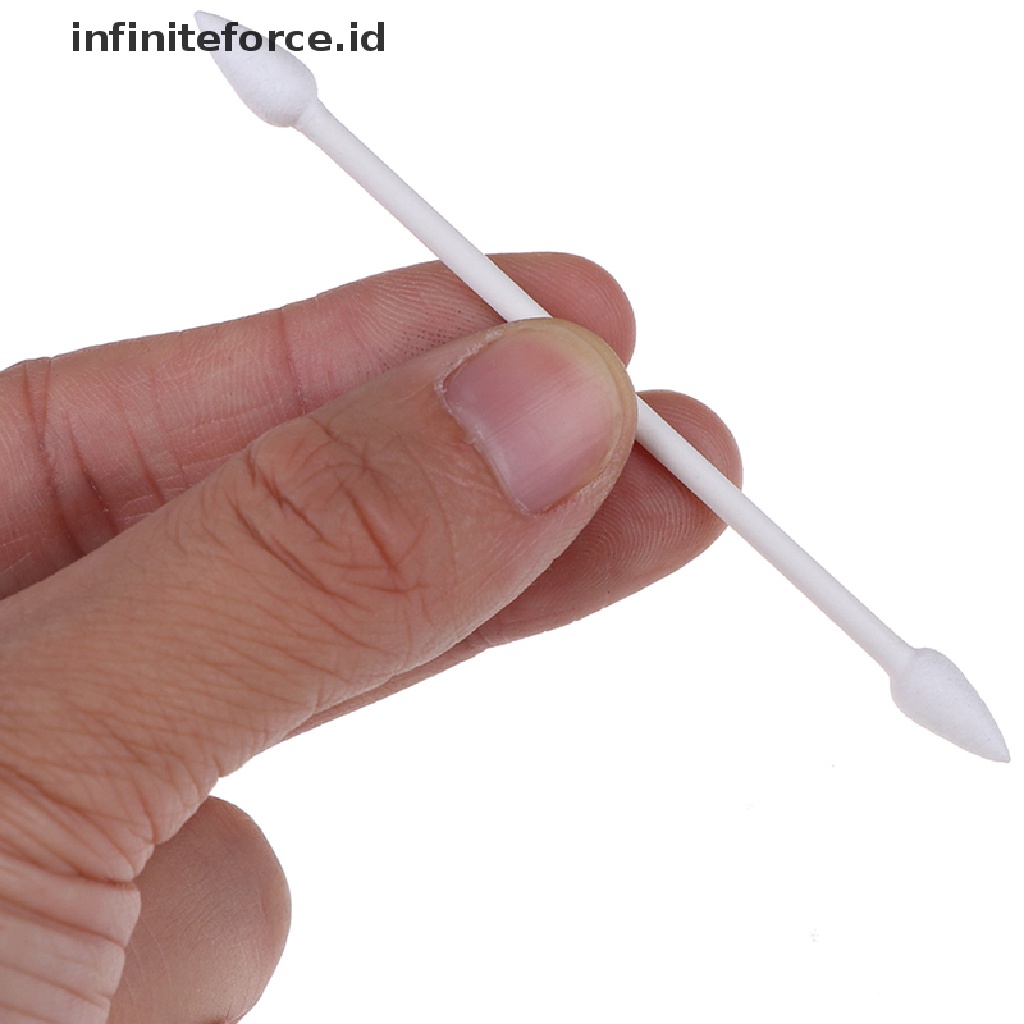 (Infiniteforce.Id) 25pcs Cotton Bud Sekali Pakai Untuk Earphone