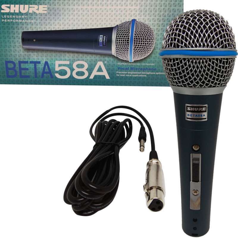 Mic Kabel Shure Beta 58 Legendary Vocal Artis - ( Mic Saklar / Non Saklar )