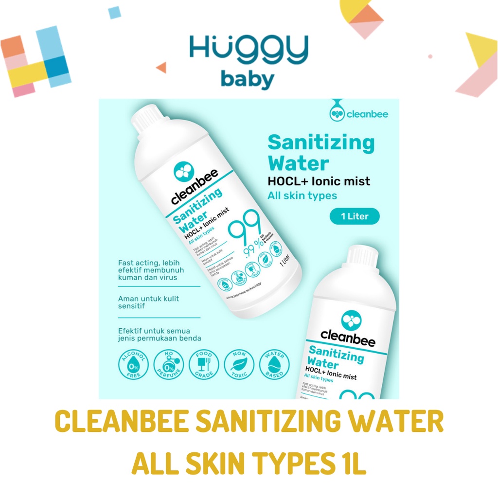 Cleanbee HOCL Sanitizing Water ALL SKIN TYPES Food Grade 1 LITER BIRU