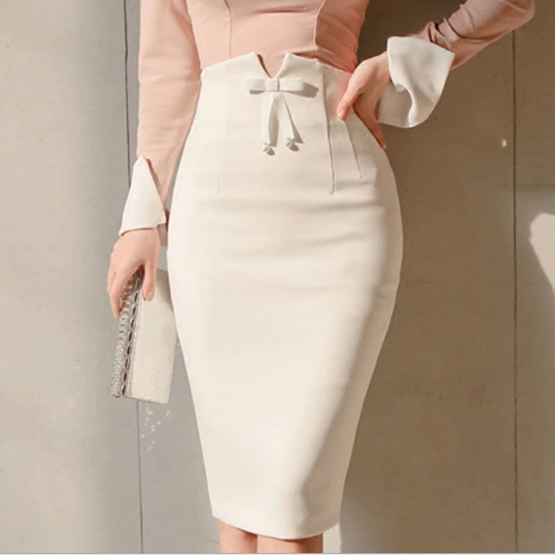 white pencil skirt