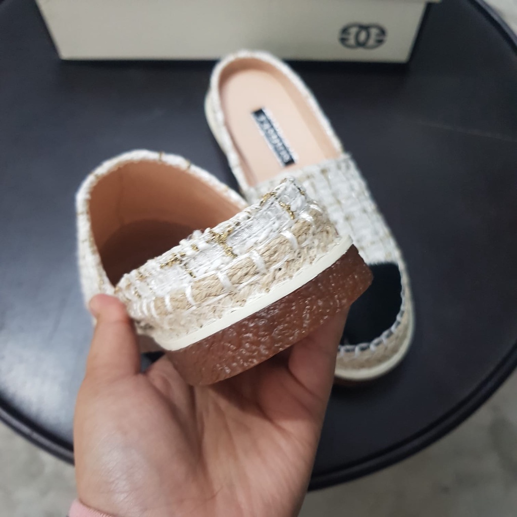 COD BAYAR DITEMPAT !!! 10555 Sandal Espadrilles Slip On Mules