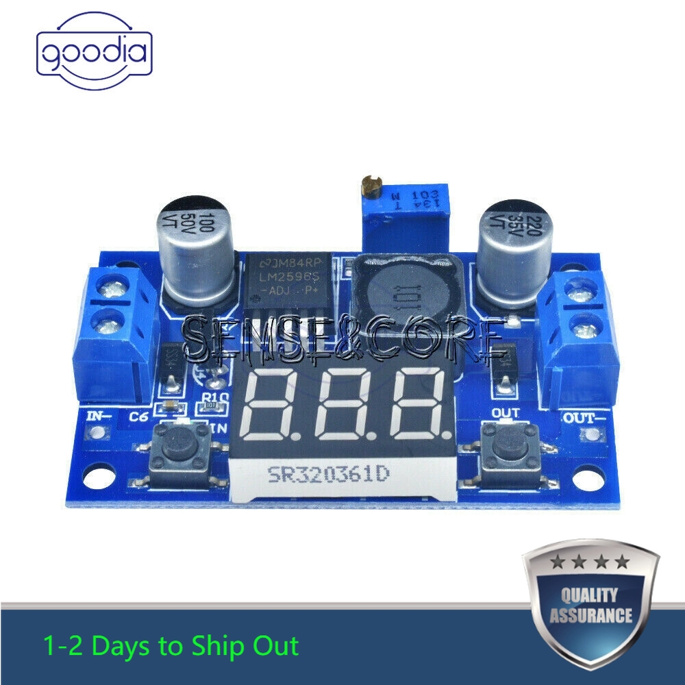 ✈【Fast/COD】✈ LM2596 Buck Step-down Power Converter Module DC 4.0~40 to 1.3-37V LED Voltmeter