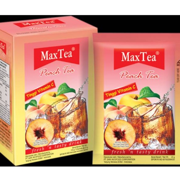 Max Tea Peach Tea / Apple Tea / Lemon Tea 5 x25 gram