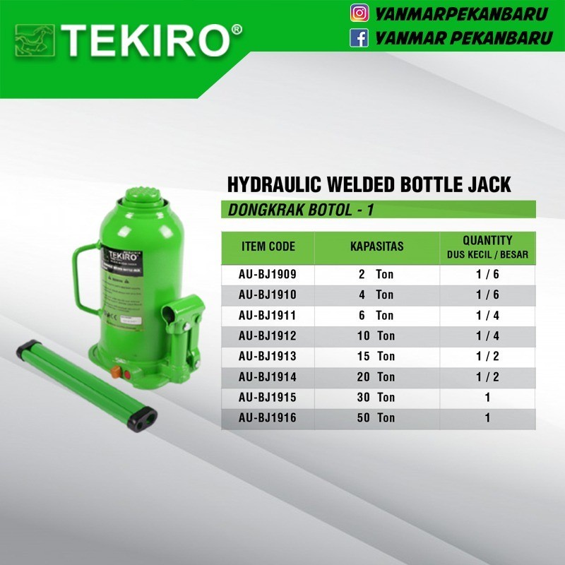 Dongkrak Botol 15 Ton Tekiro