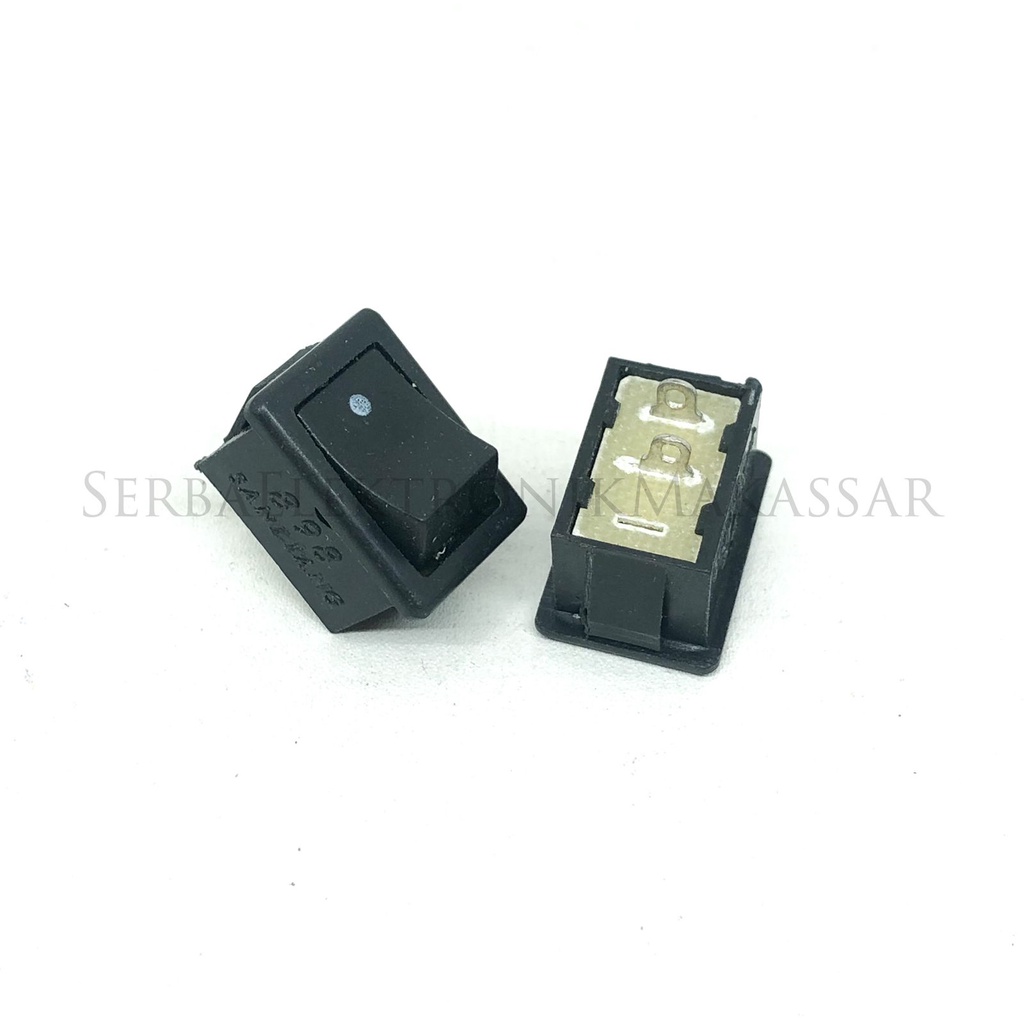 Saklar On Off 2pin Kecil Rocker Switch Tanpa Lampu 2 Kaki Segi Kecil