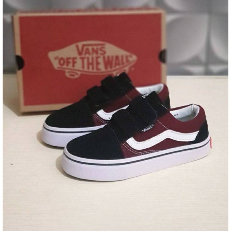 SEPATU VANS KIDS ANAK OLD SKOOL PEREKAT SIZE 16-35