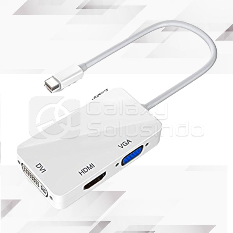 CONVERTER Mini Display Port to HDMI VGA DVI - 3in1