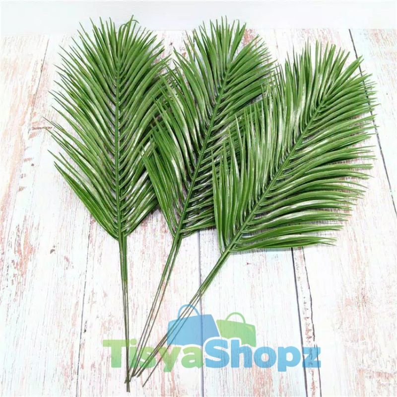 Daun Pakis Plastik Single / Daun Hias Palm Pakis Plastik