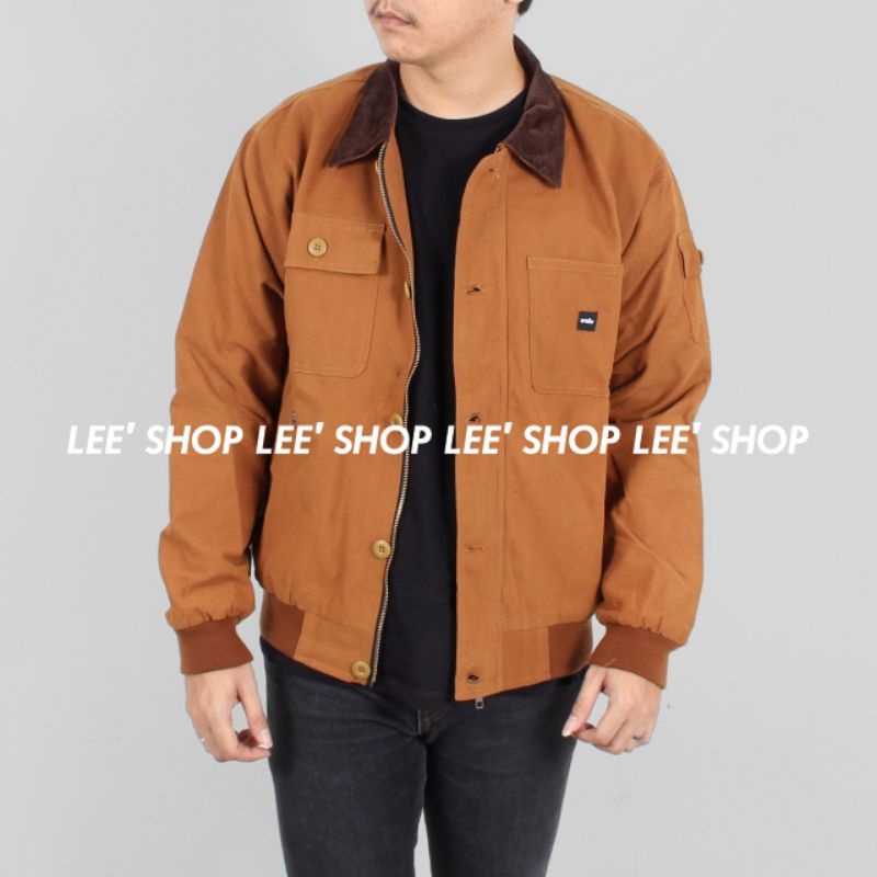 Jaket canvas karduroy aero flight wolv