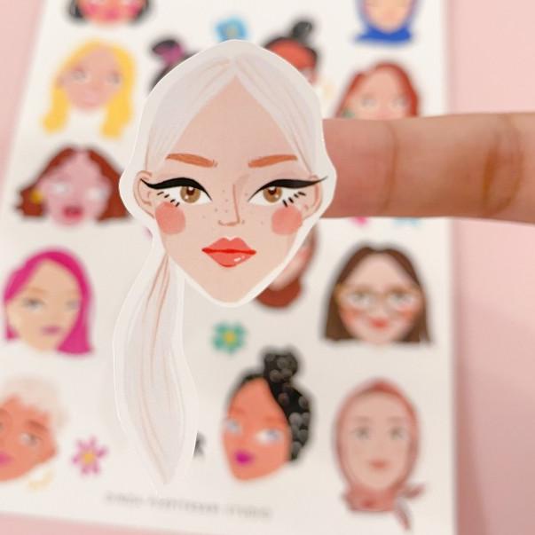 

✸ GIRLS GLOSSY STICKERS BY DINDA PUSPITASARI ☏
