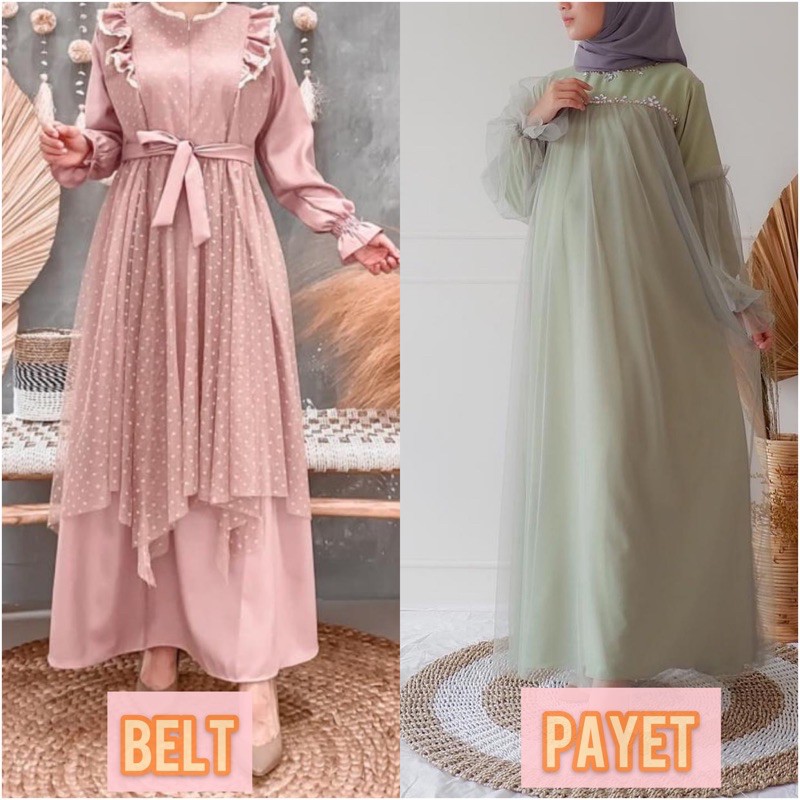 GAMIS TILE / DRESS TUTU TILE / HALWA DRESS TILE POLOS LD 110