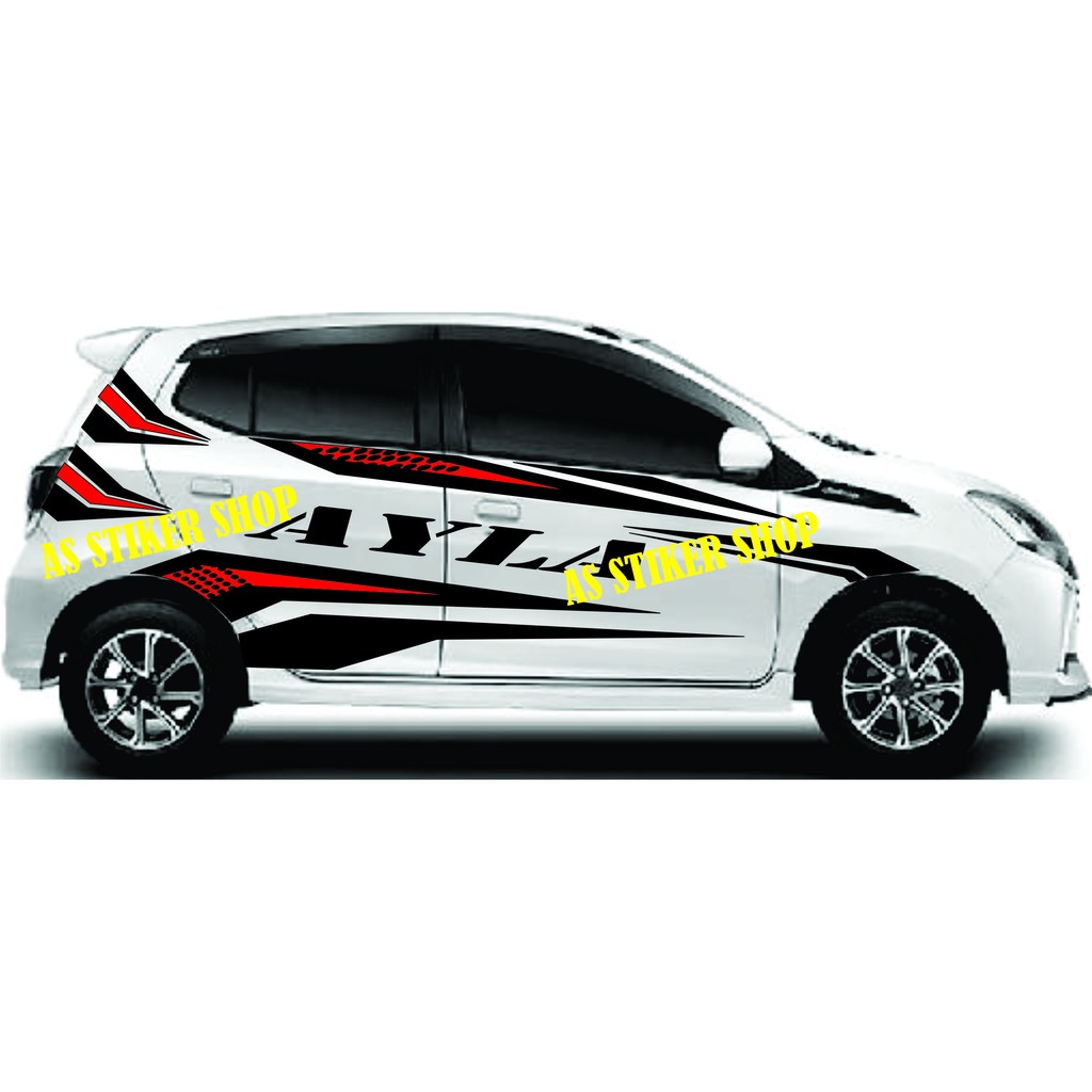 Stiker sticker mobil ayla agya brio cutting stiker mobil daihatsu ayla toyota agya honda brio stiker