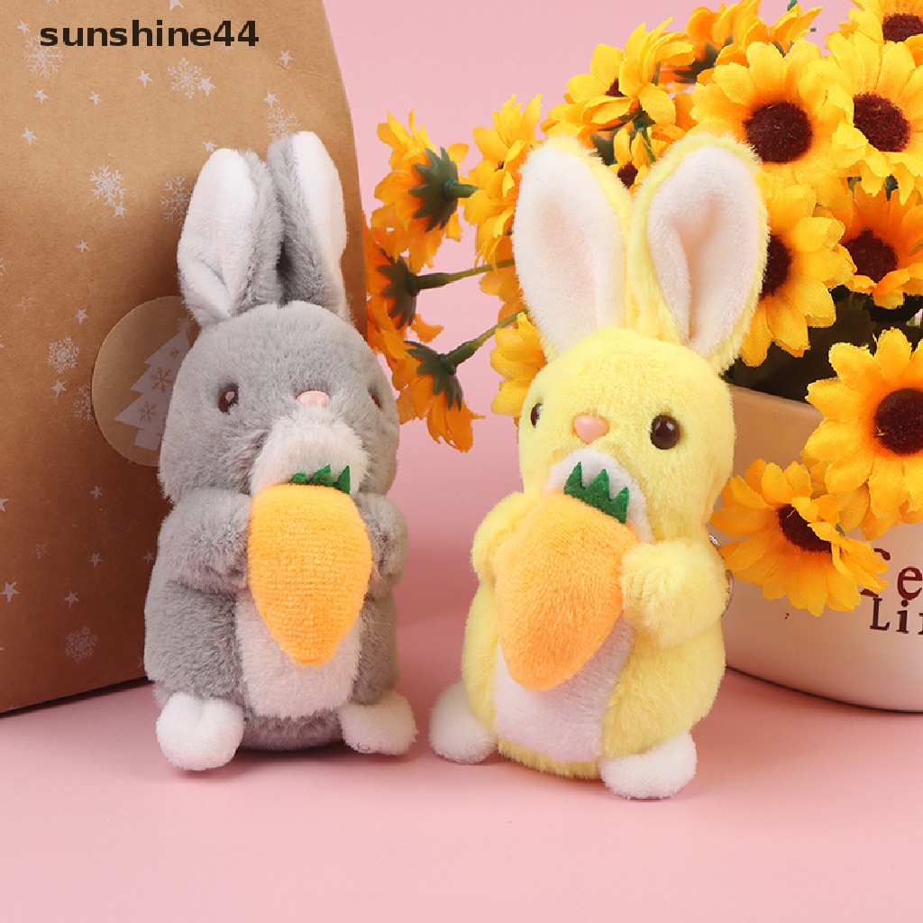 Sunshine Gantungan Kunci Boneka Kelinci / Wortel Bahan Plush 2023