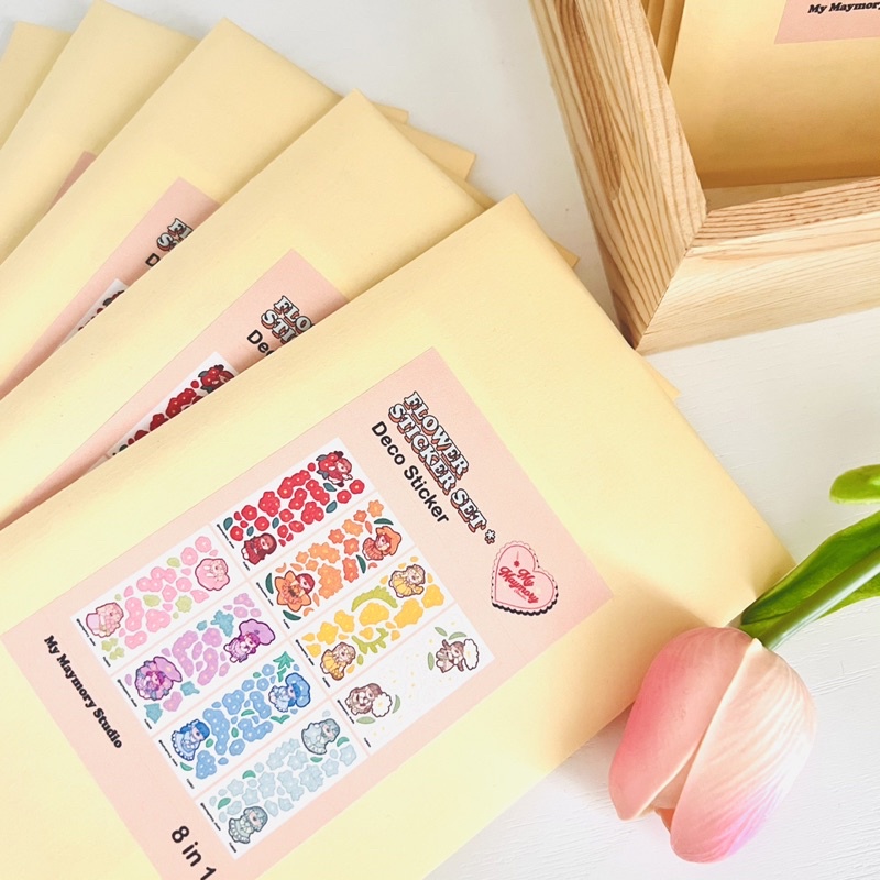 

[mymaymory_studio]"Character Flower SET " Stickers for Polco/Journal/Planner/Decoration